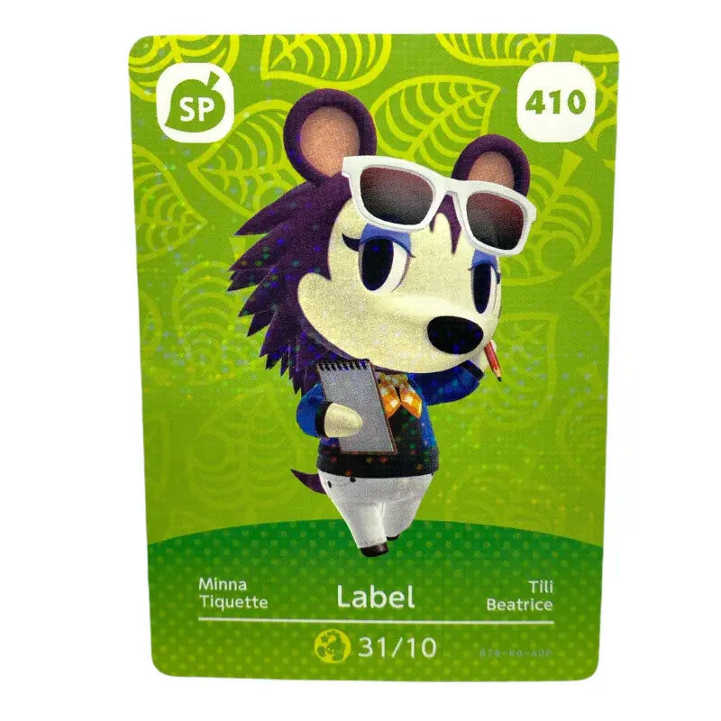 Animal Crossing Amiibo Karte Label 410 - 1