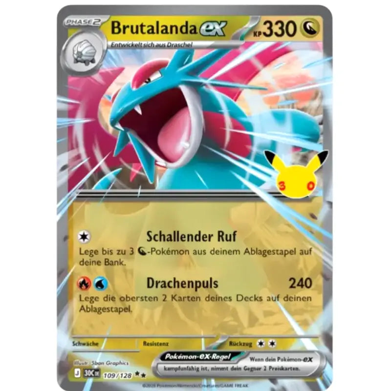 Brutalanda ex J 30CDE 109/128 | Pokémon 30 Jahre Sammelkarte - 1