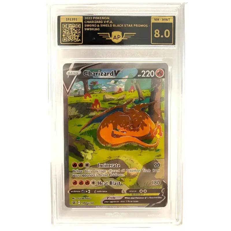 Charizard V Pokemon Karte 8.0 AP Grading kaufen - TradingToys.de 1