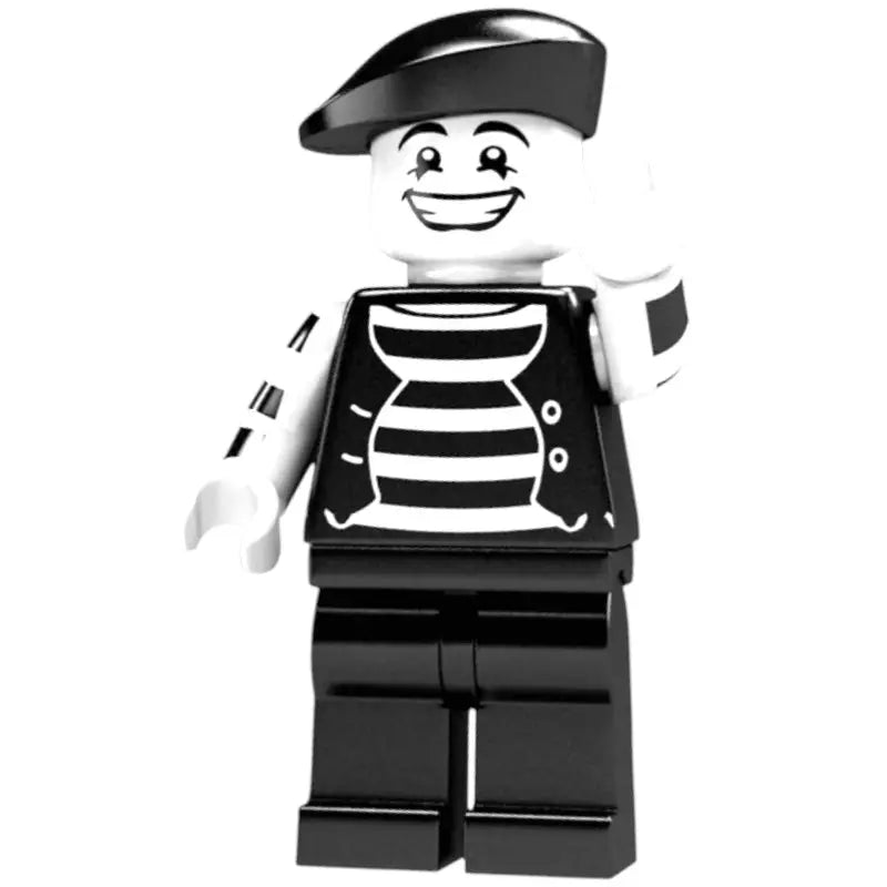 LEGO Minifigur Mime Serie 2 8684 – Pantomime Sammlerfigur - 1