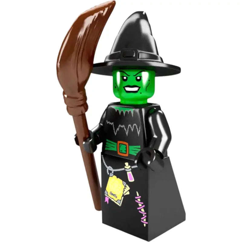 LEGO Minifigur Witch Hexe Serie 2 8684 – Halloween Sammlerfigur Besen - 1