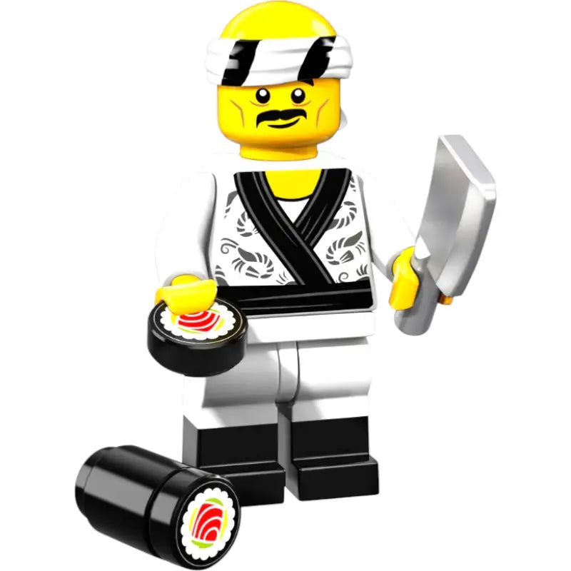 LEGO Ninjago Figur Sushi Chef 71019 – Minifigur mit Hackmesser | Sammlerfigur - 1