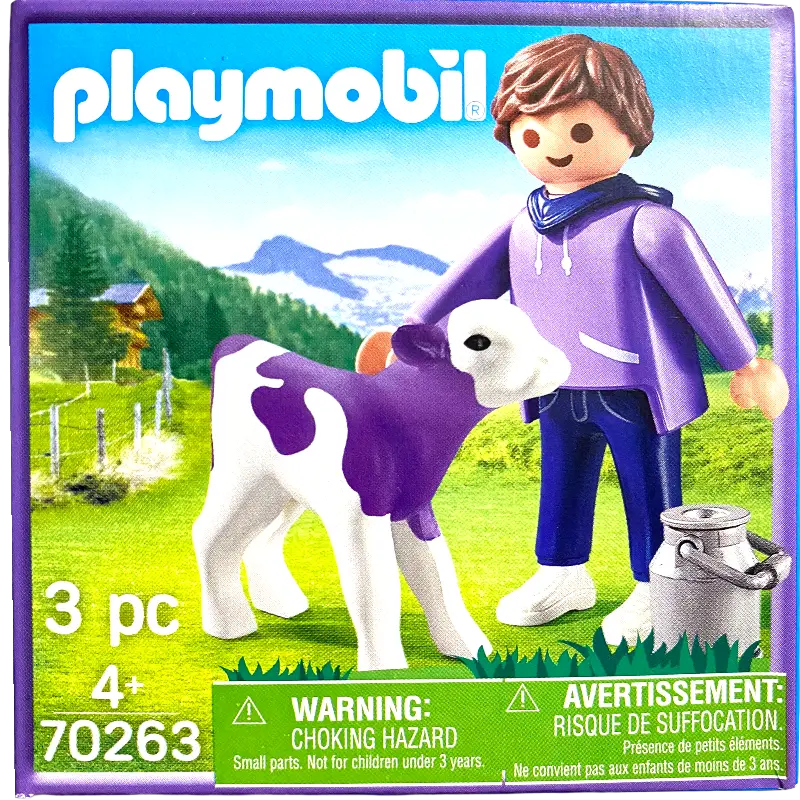 Playmobil 70263 Milka Kuh Limited Edition 2020 – Bauer mit lila Kalb - 1