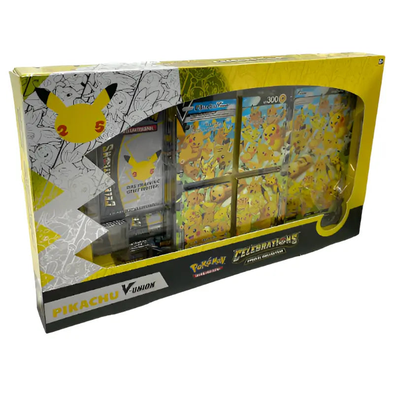 Pokemon Celebrations 25 Jahre Jubiläum Pikachu V-Union-Box - TradingToys.de 1