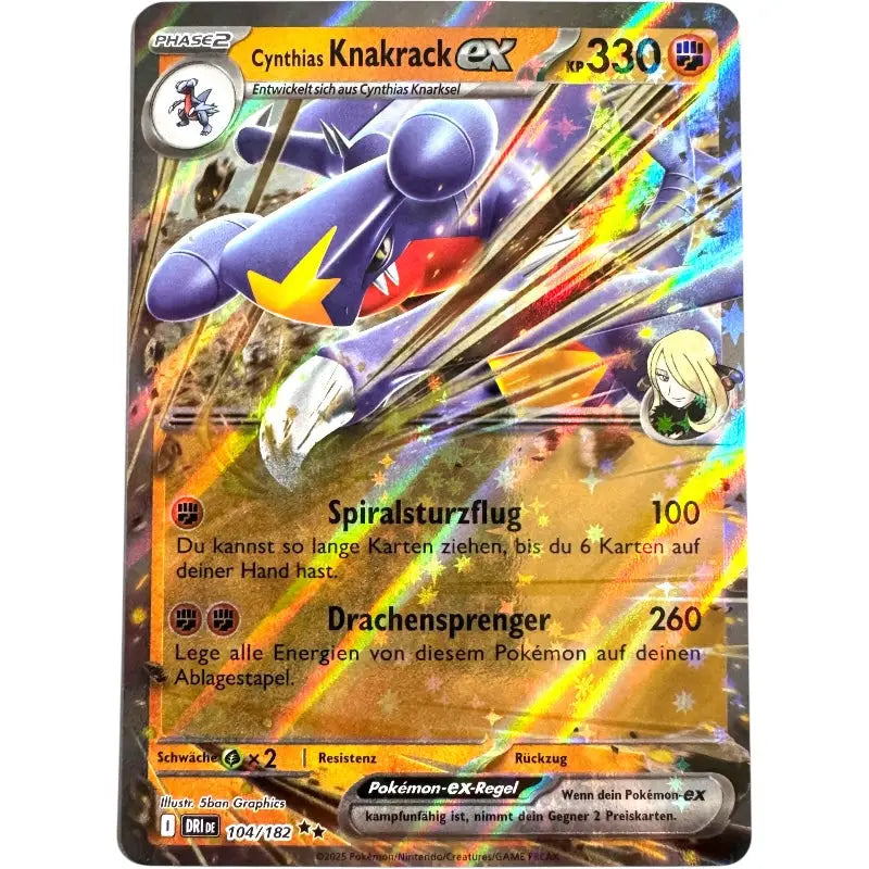 Pokémon Cynthias Knakrack Ex 104/182 – Ewige Rivalen - 1