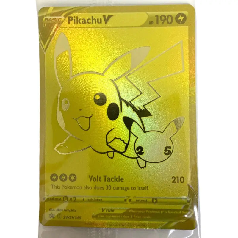 Pokemon Gold Karte Pikachu V SWSH145 Ultra Premium - TradingToys.de 1