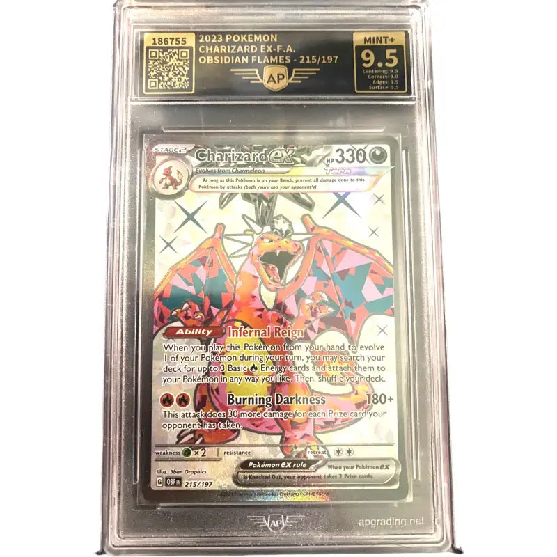 Pokemon Karte Charizard ex 9.5 Mint AP Grading