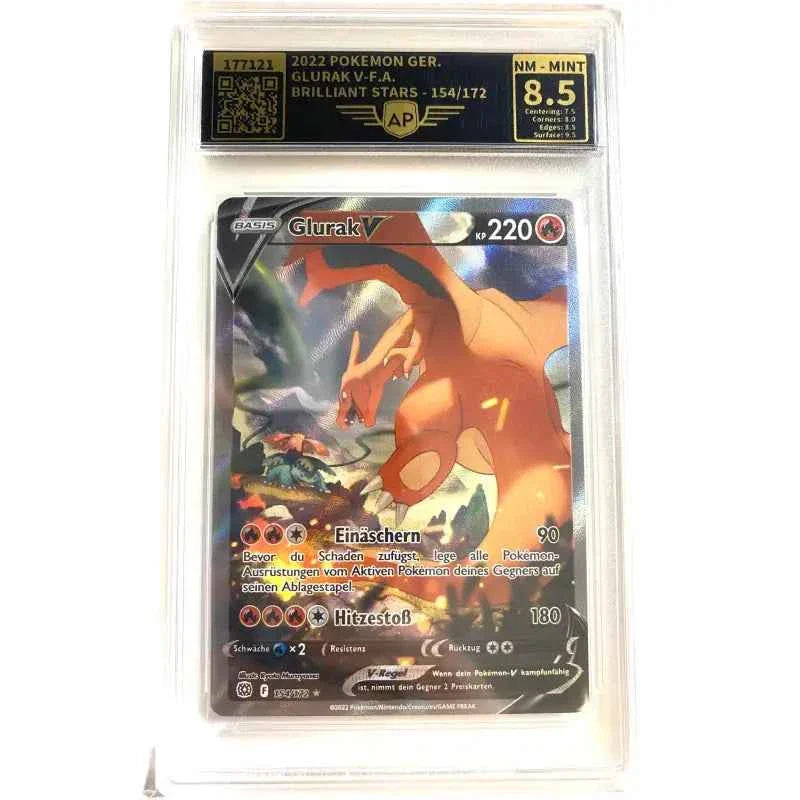 Pokemon Karte Glurak V 154/172 Alternativ Art | Mint 8.5 AP - 1