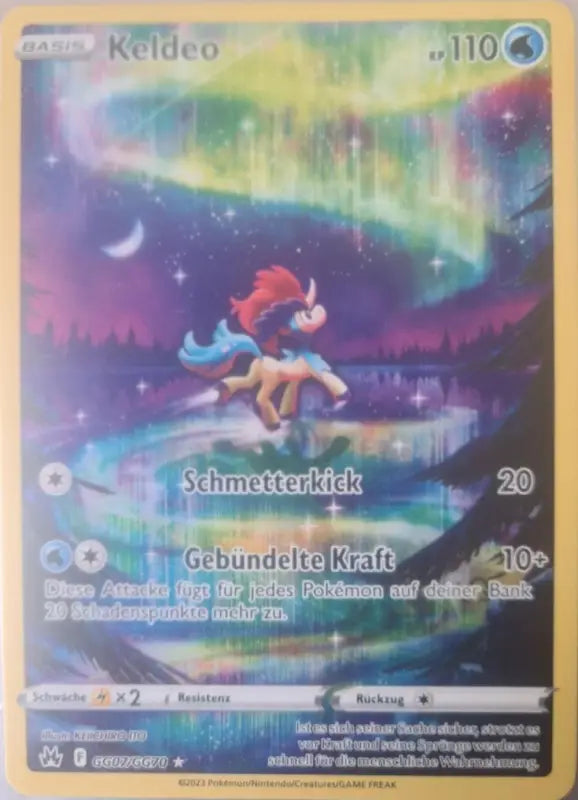 Pokemon Karte Keldeo GG07 Full Art Deutsch - 1