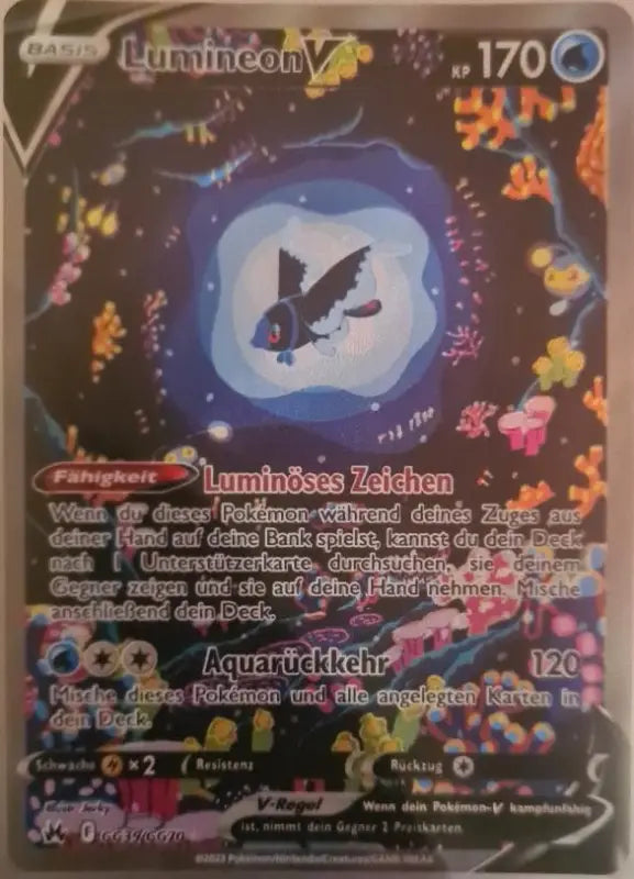Pokemon Karte Lumineon V Alt Art | Deutsch GG39/GG70 Zenit - 1