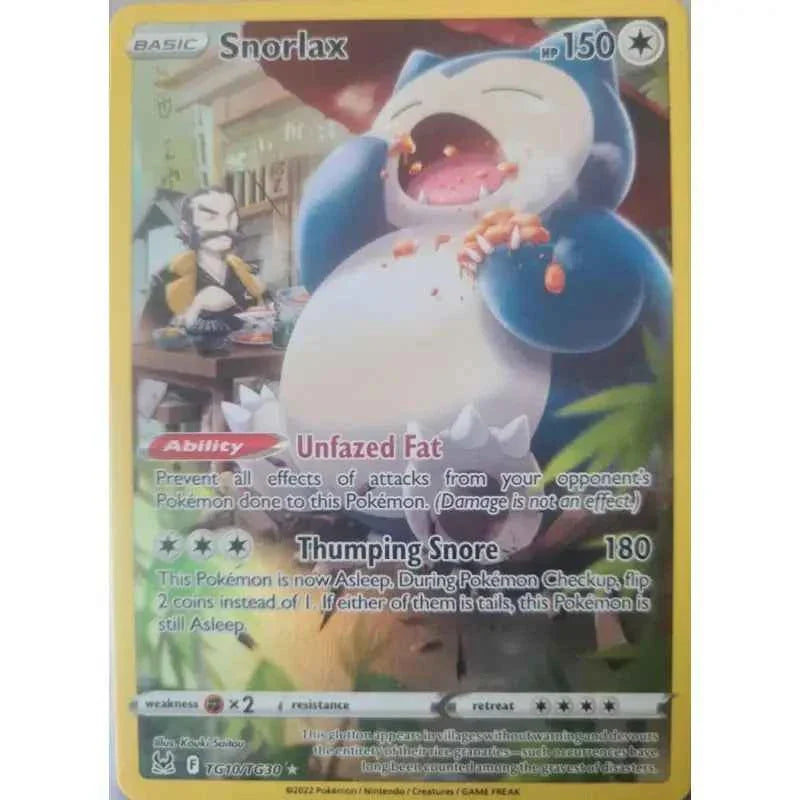 Pokemon Karte Snorlax TG10/TG30 Full Art Lost Origin - 1