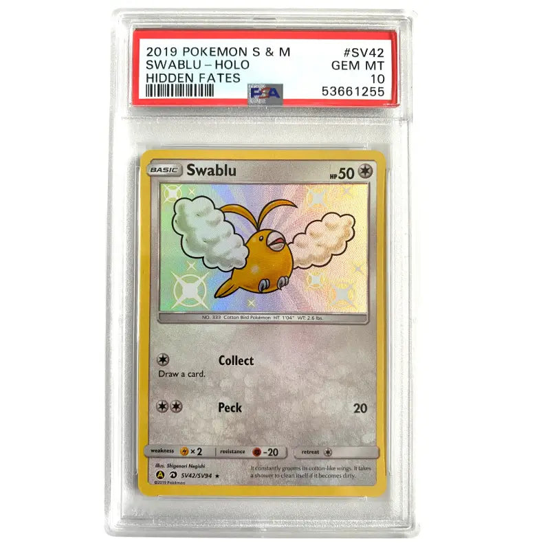 Pokemon Karte Swablu Shiny PSA 10 SV42