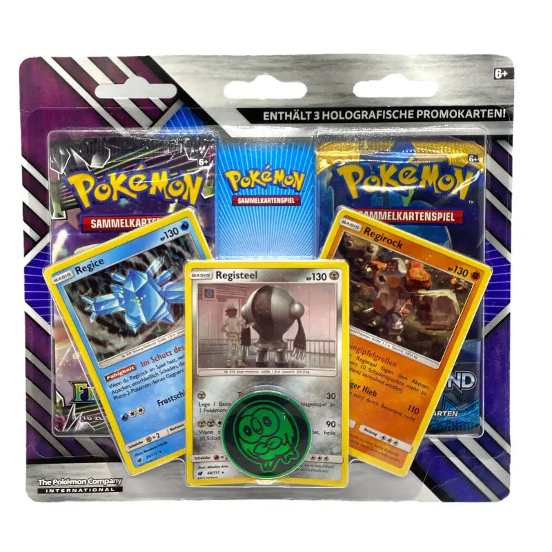 Pokemon Karten 2er Pack Booster Sonne Mond Regice Registeel - TradingToys.de 1