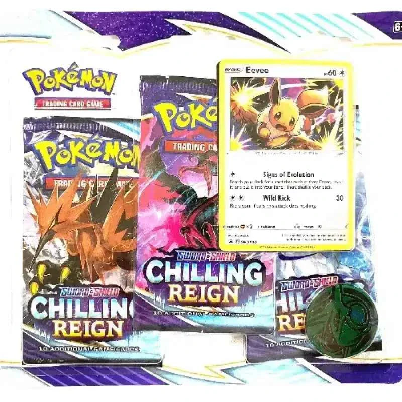 Pokemon Karten Chilling Reign + Eevee Snorlax - 2
