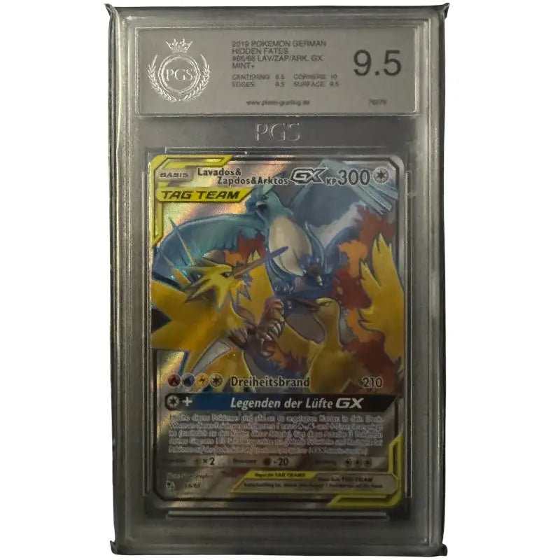Pokémon Lavados Zapdos Arktos GX PGS 9.5 Hidden Fates 66/68 - 1