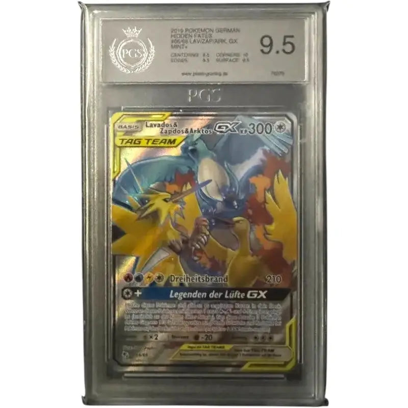 Pokémon Lavados Zapdos Arktos GX PGS 9.5 Hidden Fates 66/68 - 1