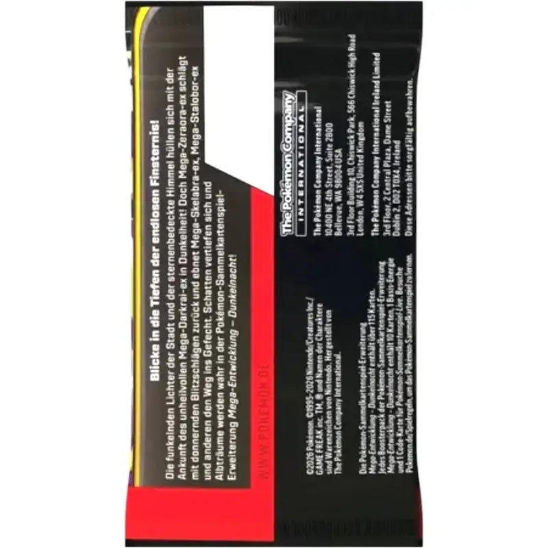 Pokémon Mega-Entwicklung Dunkelnacht Booster Pack Repack - 5