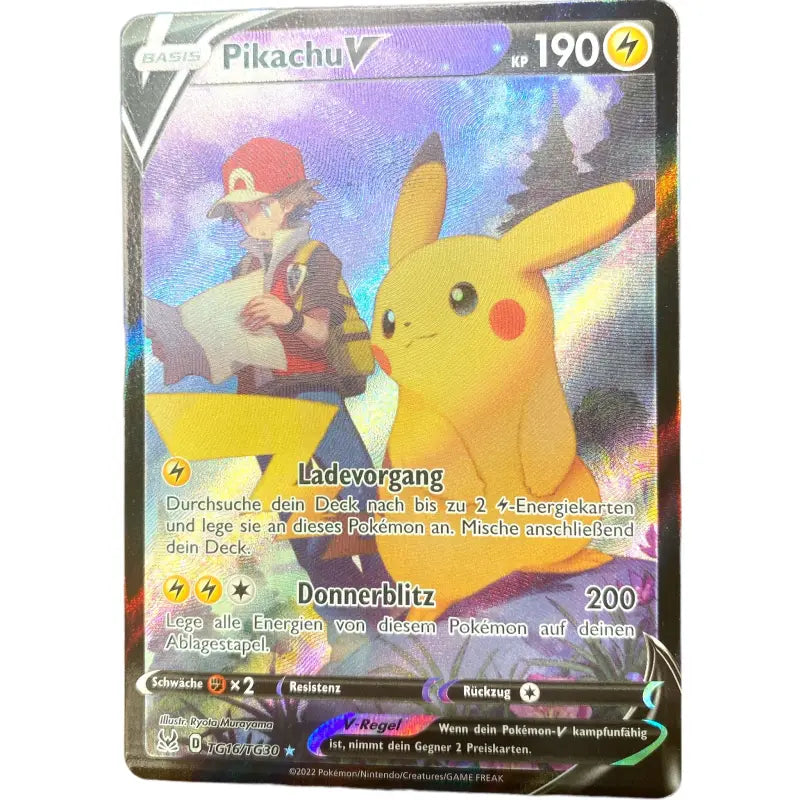 Pokemon Pikachu V Full Art Verlorener Ursprung TG16/TG30 NM - 1