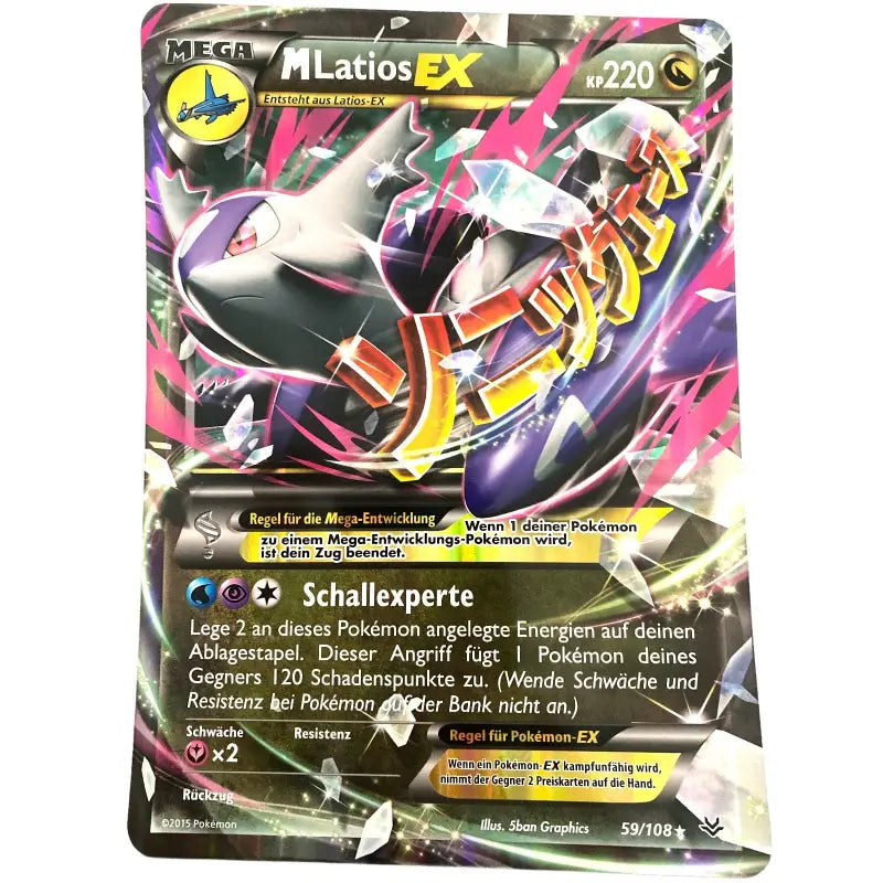 Pokemon Promo Karte Groß Mega MLatios EX - 1
