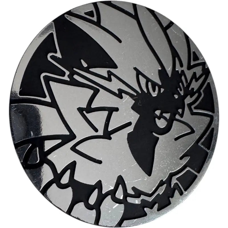 Pokémon Zeraora Coin Silber-Schwarz | Kunststoff-Münze TCG kaufen - TradingToys.de 1