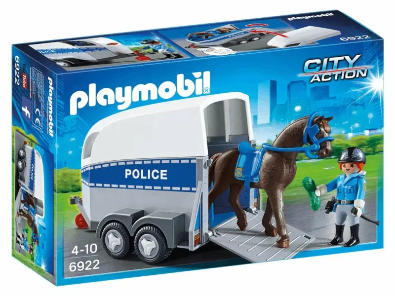 PLAYMOBIL 6922 Polizeipferd mit Anhänger kaufen – City Action NEU & OVP - 1