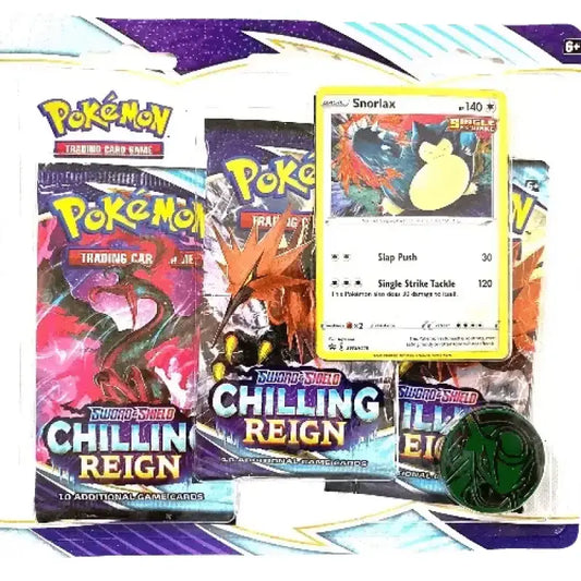 3x Pokemon Booster Packs + Eevee/Snorlax - Chilling Reign Englisch - 1