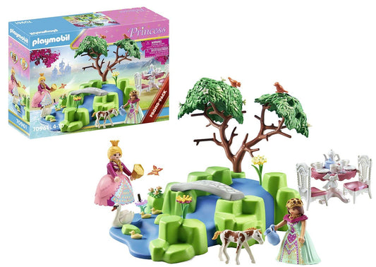 PLAYMOBIL Princess 70961 Promo Pack Prinzessinnen-Picknick mit Fohlen, Märchenprinzessin und Schwanenfamilie