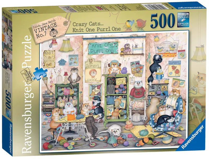 Crazy Cats Puzzle Knit One Purrl - 1