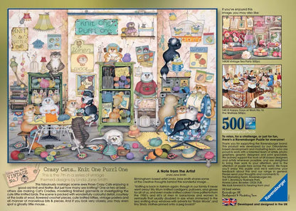 Crazy Cats Puzzle Knit One Purrl - 3