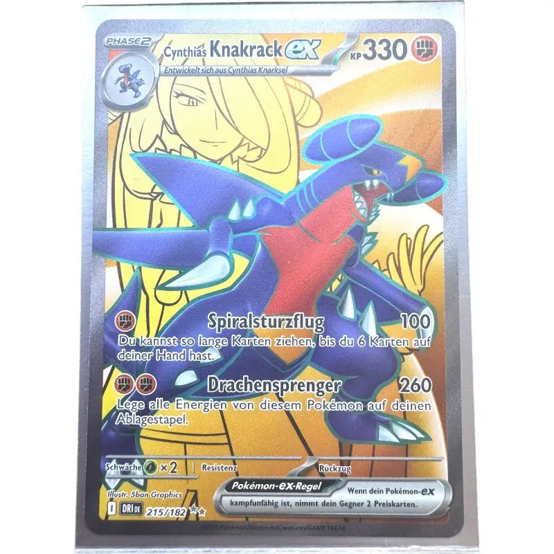 Cynthias Knakrack ex 215/182 - Ewige Rivalen - Pokemon Karte - 1