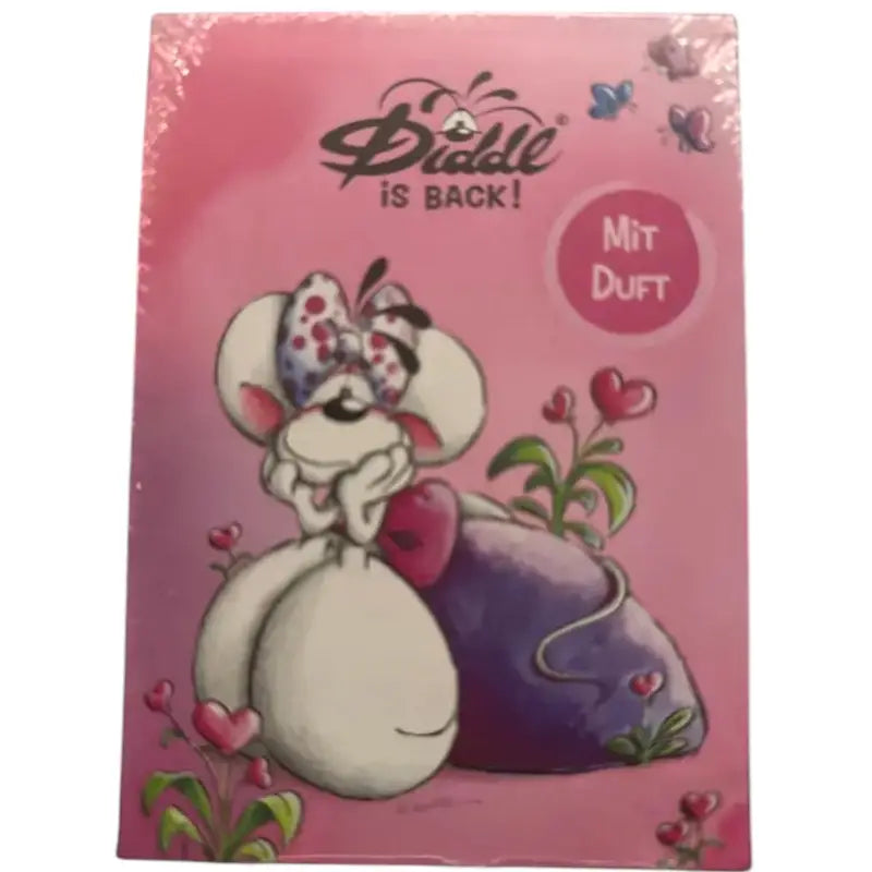 Diddl Block A6 mit Duft – Rosa Herzblumen | TradingToys - 1