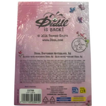 Diddl Block A6 mit Duft – Rosa Herzblumen | TradingToys - 2