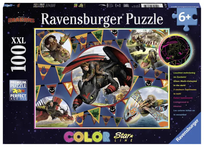 Dragons Kinderpuzzle XXL 100 Teile Wikinger Berk - 1