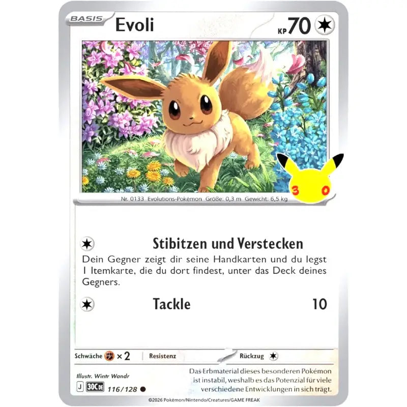 Evoli 30C DE 116/128 30 Jahre Pokémon Jubiläumsedition kaufen - 1