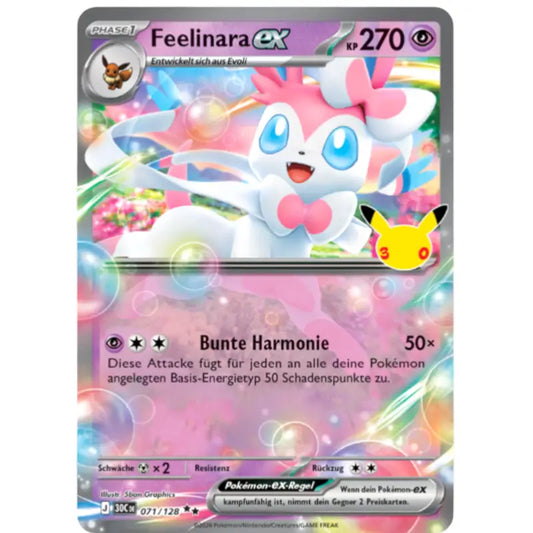Feelinara ex 071/128 – Pokémon 30 Jahre Karte - 1