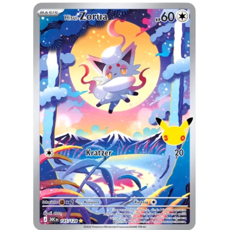 Hisui-Zorua J 30CDE 145/128 | Pokémon 30 Jahre Sammelkarte - 1