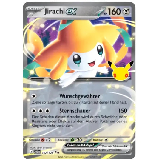 Jirachi ex J 30CDE 107/128 | Pokémon 30 Jahre Sammelkarte - 1