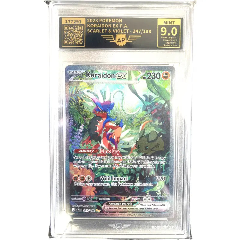 Koraidon ex SV1EN 9.0 Mint Pokemon Karte gegradet - 1