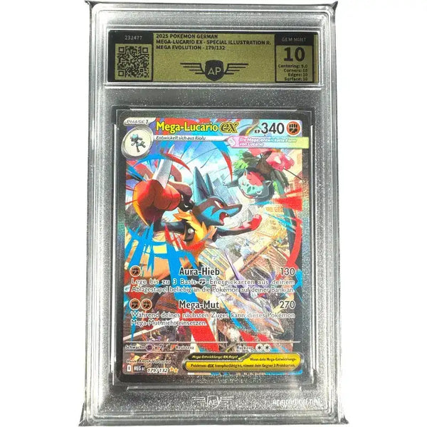 Pokémon Mega Lucario ex 179/132 SIR AP Graded 10 kaufen | Special Illustration Rare - TradingToys.de 1