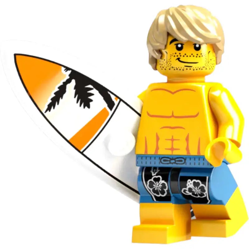 LEGO Minifigur Surfer Serie 2 8684 – Sammlerfigur mit Surfbrett - 1