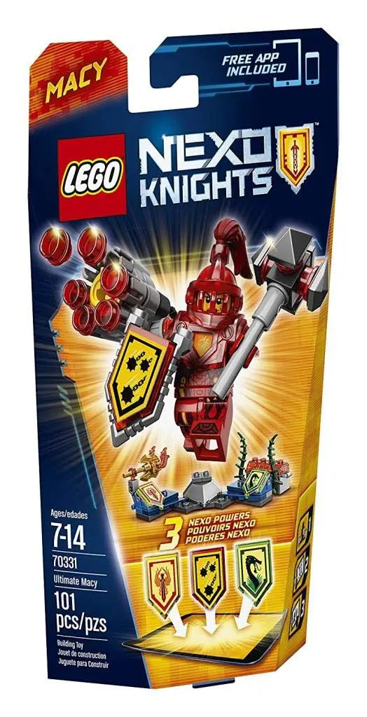Lego nexo knights 70330 ultimate clay minifigur rot silber mit schild schwert und kanonen spielzeug online kaufen