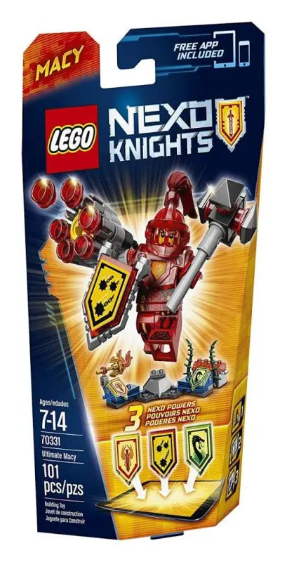 Lego nexo knights 70330 ultimate clay minifigur rot silber mit schild schwert und kanonen spielzeug online kaufen