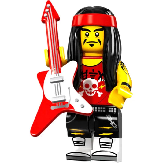 LEGO Ninjago Figur Gong Guitar Rocker 71019 – Minifigur mit E-Gitarre | Sammlerfigur - 1