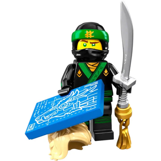 LEGO Ninjago Figur Lloyd Ninja 71019 – Minifigur mit Katana & Drachen-Karte | Sammlerfigur - 1