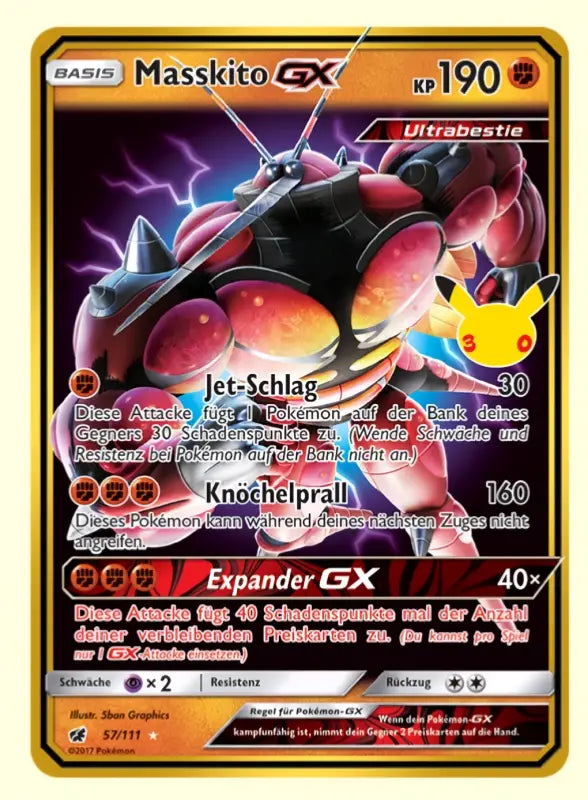 Masskito GX 57/111 – Pokémon 30 Jahre Karte - 1