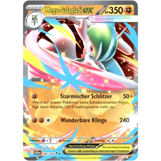 Mega-Galagladi-ex CRI DE 048/086 Double Rare Pokémon Wachsendes Chaos - 1