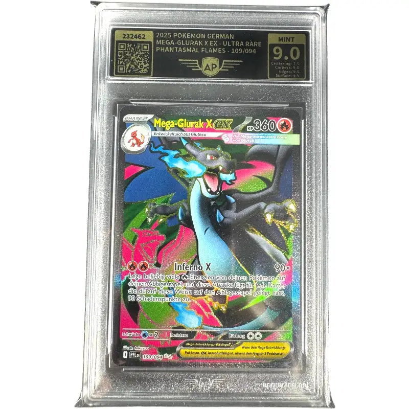 Mega Glurak X EX 109/094 AP Graded 9.0 kaufen | Fatale Flammen Pokémon - 1