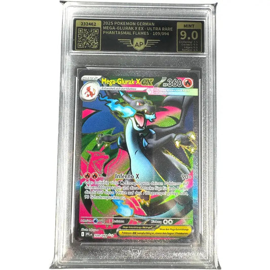 Mega Glurak X EX 109/094 AP Graded 9.0 kaufen | Fatale Flammen Pokémon - 1