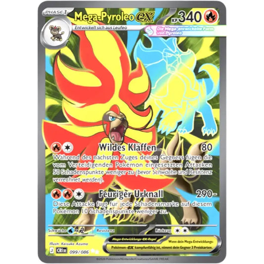 Mega-Pyroleo-ex CRI DE 099/086 Pokémon Wachsendes Chaos kaufen - 1