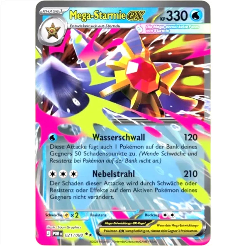Mega-Starmie ex POR DE 021/088 Optimale Ordnung Mega Entwicklung kaufen - 1